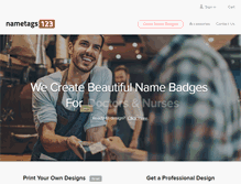 Tablet Screenshot of nametags123.com